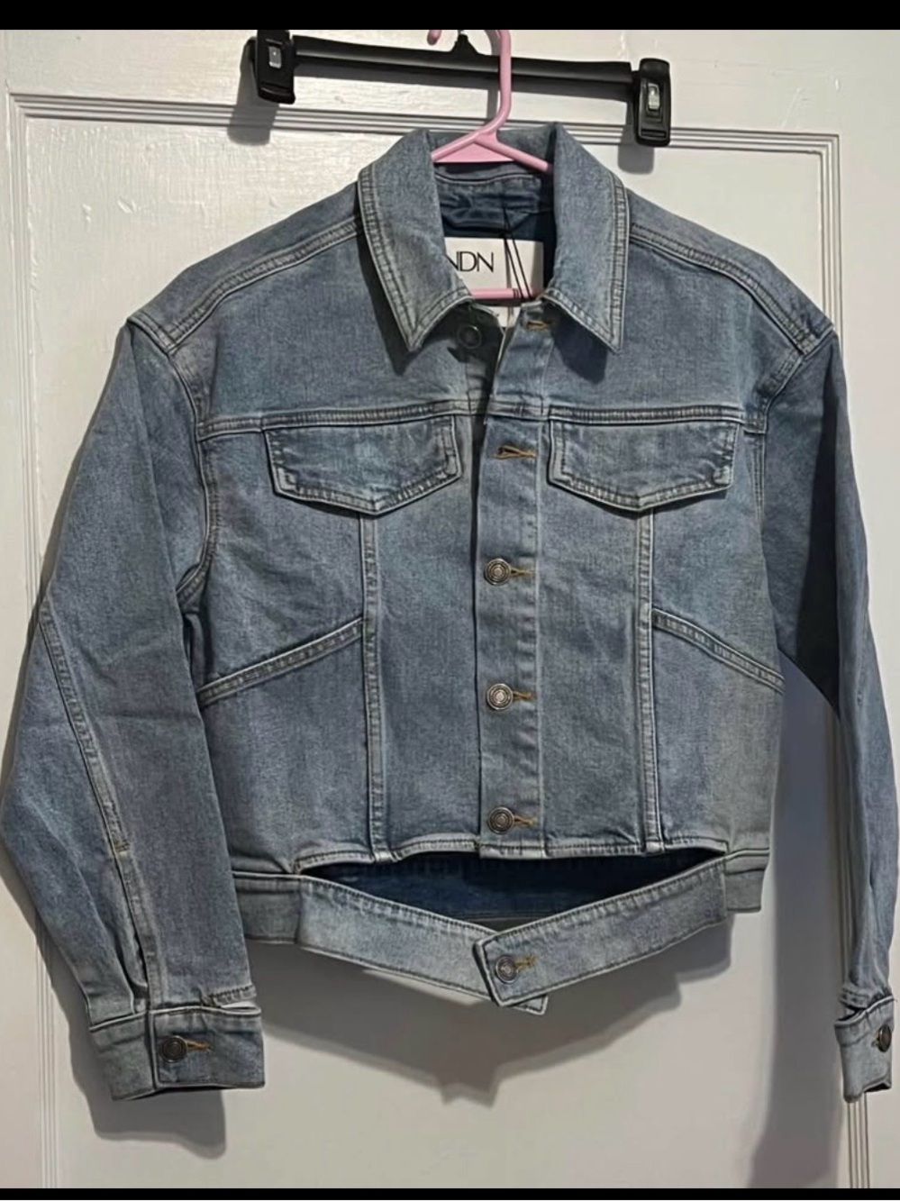 Cropped Light Blue Denim Jacket - Women's